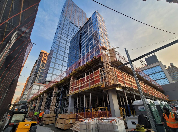 A building under construction in NYC
